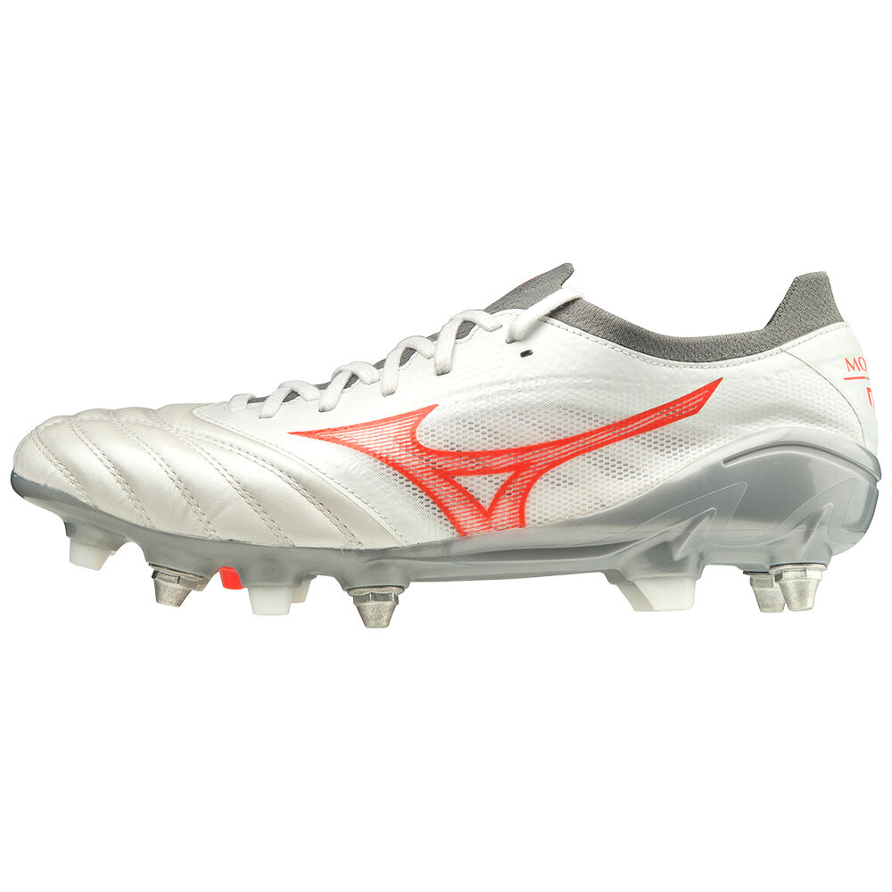 Scarpe Calcio Mizuno Morelia Neo 3 beta Elite Mix Uomo - Bianche/Corallo - 10385-MLNZ